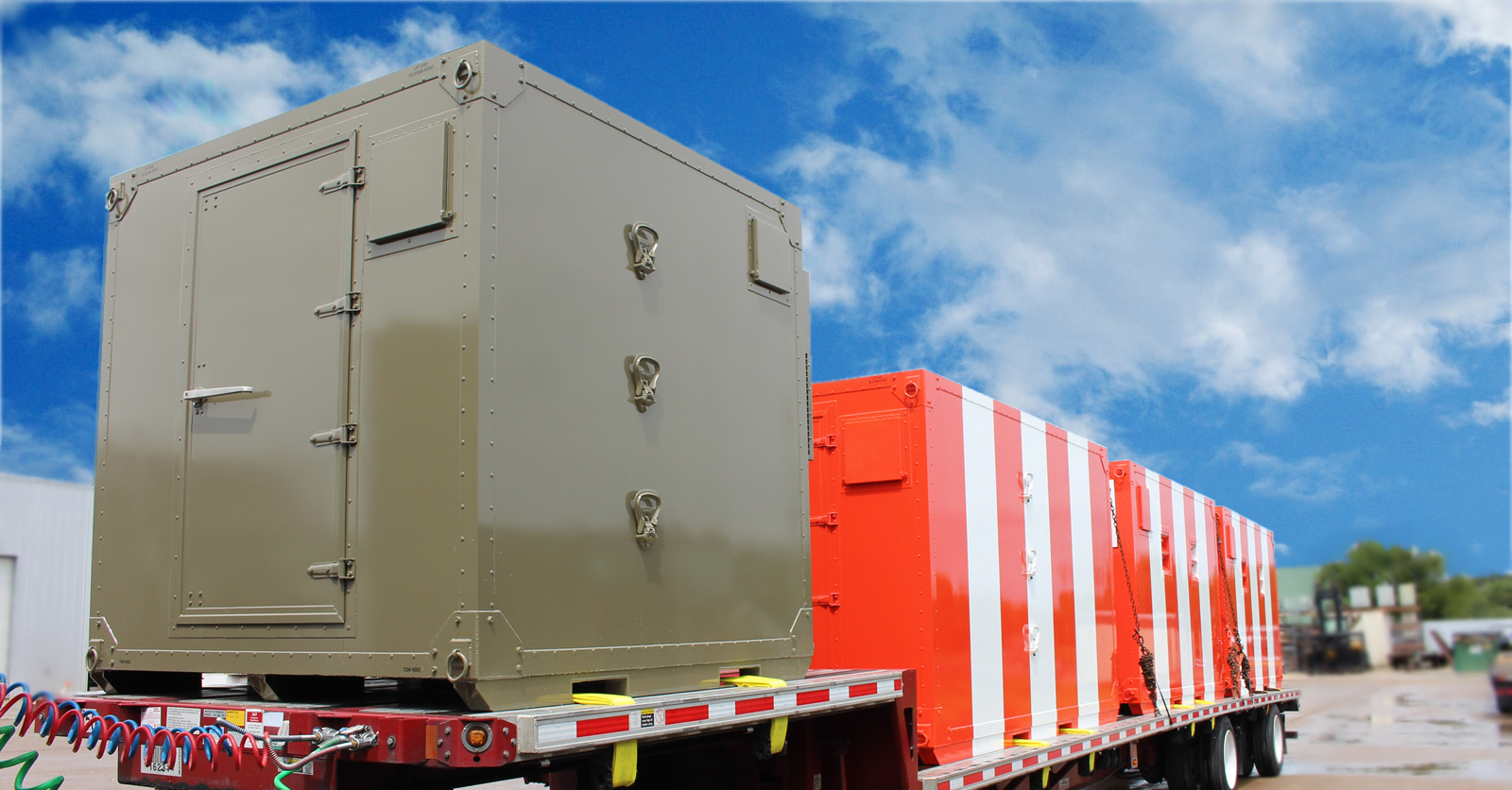 Military spec electronic shelter built by Clegg Industries
